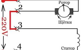 Электрическая схема подключения коллекторного двигателя